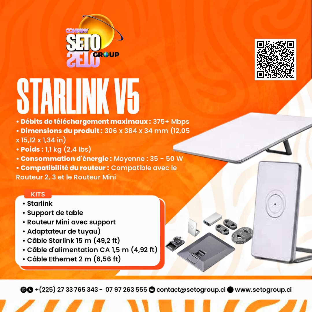 STARLINK V5 – Une connexion Internet ultra-rapide, où que vous soyez !